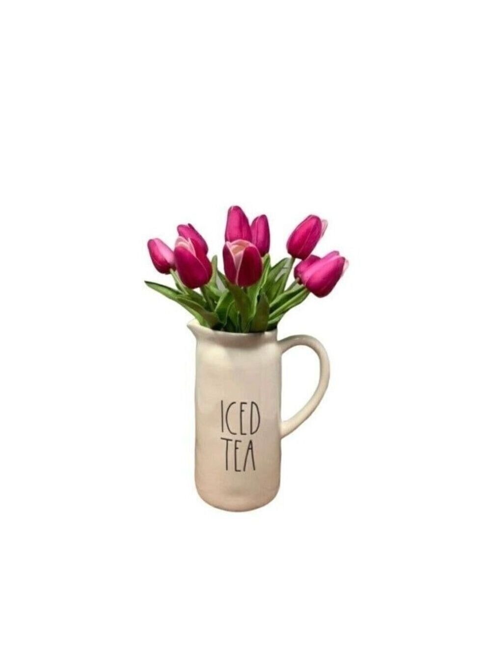 Farmhouse Artificial Pink Tulips 14 Inch Realistic Bundle Of 10 Fake Mom Gift